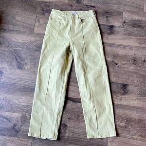 Everlane way high jean, mint green, size 26